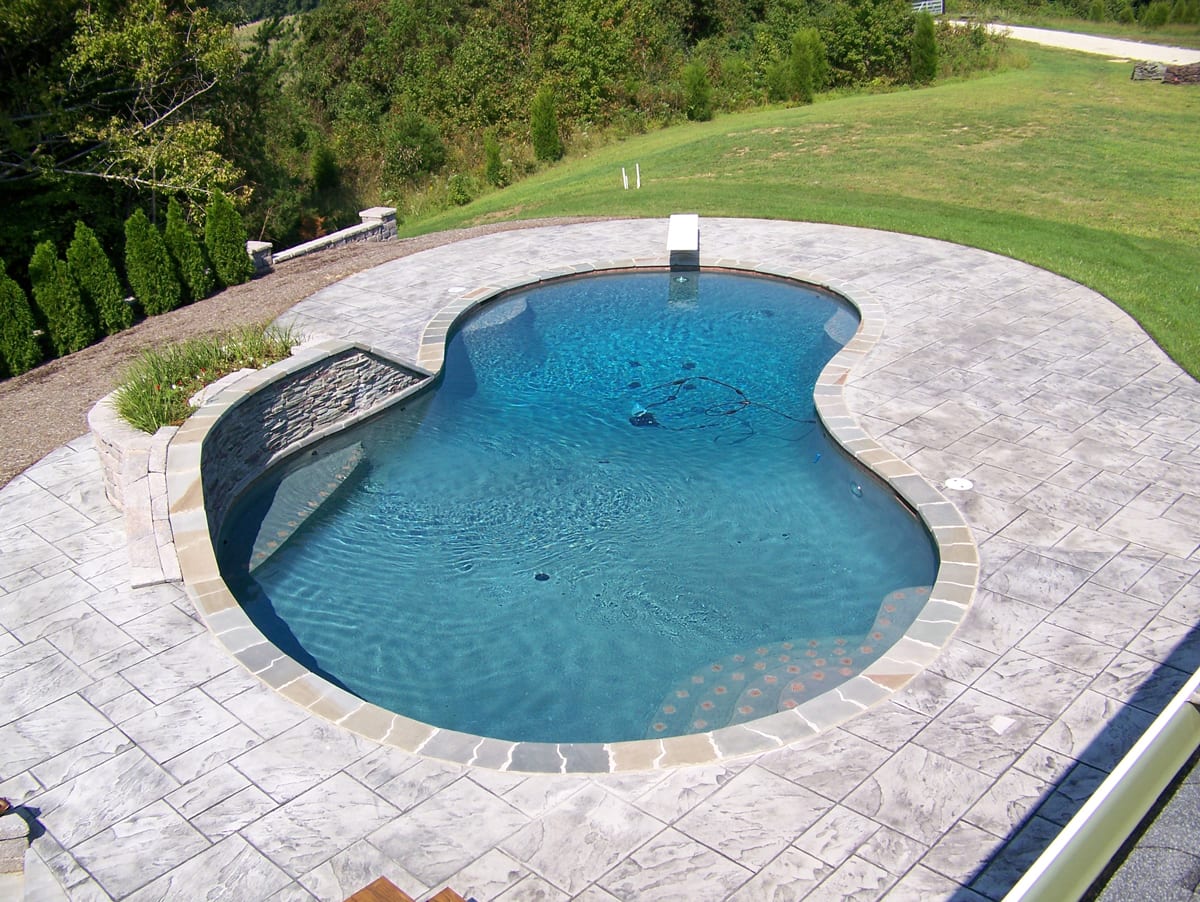 Aerial View of a Beautiful Pool